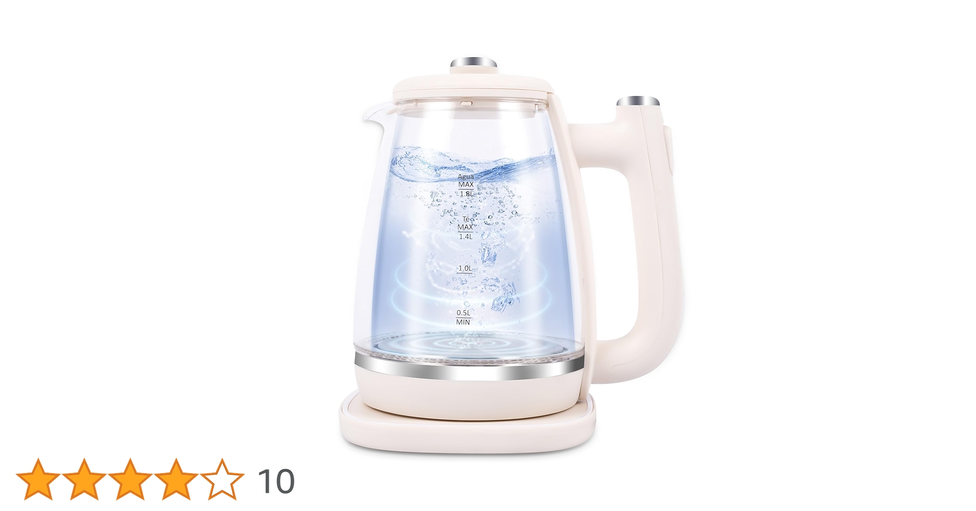 ブルーのガラス製電気ケトル 1L 容量 自動電源オフ機能付き Amazon | 超軽量 自動電源オフ 透明 2リットル ブルーライト搭載